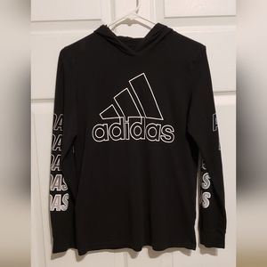 Adidas long sleeved hooded tshirt